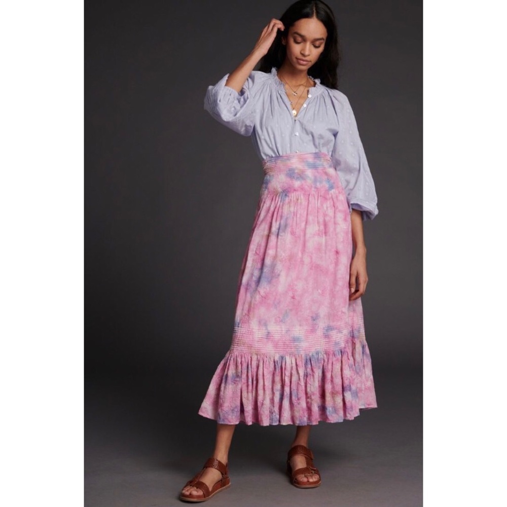 NWT ANTHROPOLOGIE ODESSA TIE-DYE MAXI SKIRT - Picture 4 of 13